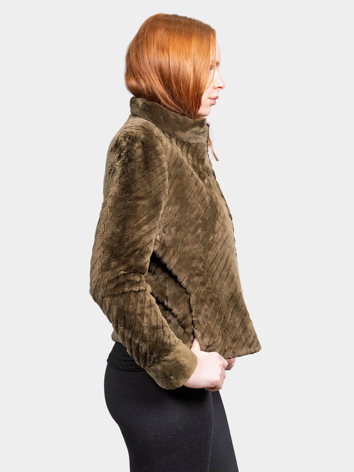 Women's Loden Sheared Beaver Jacket