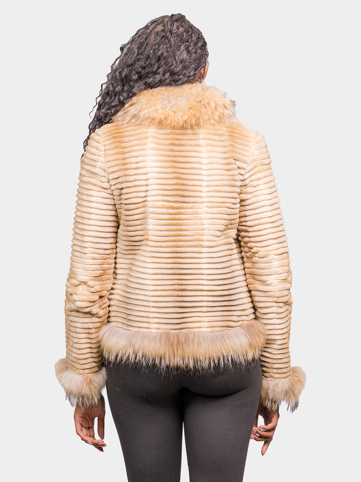 Women's Golden Sheared Mink Jacket