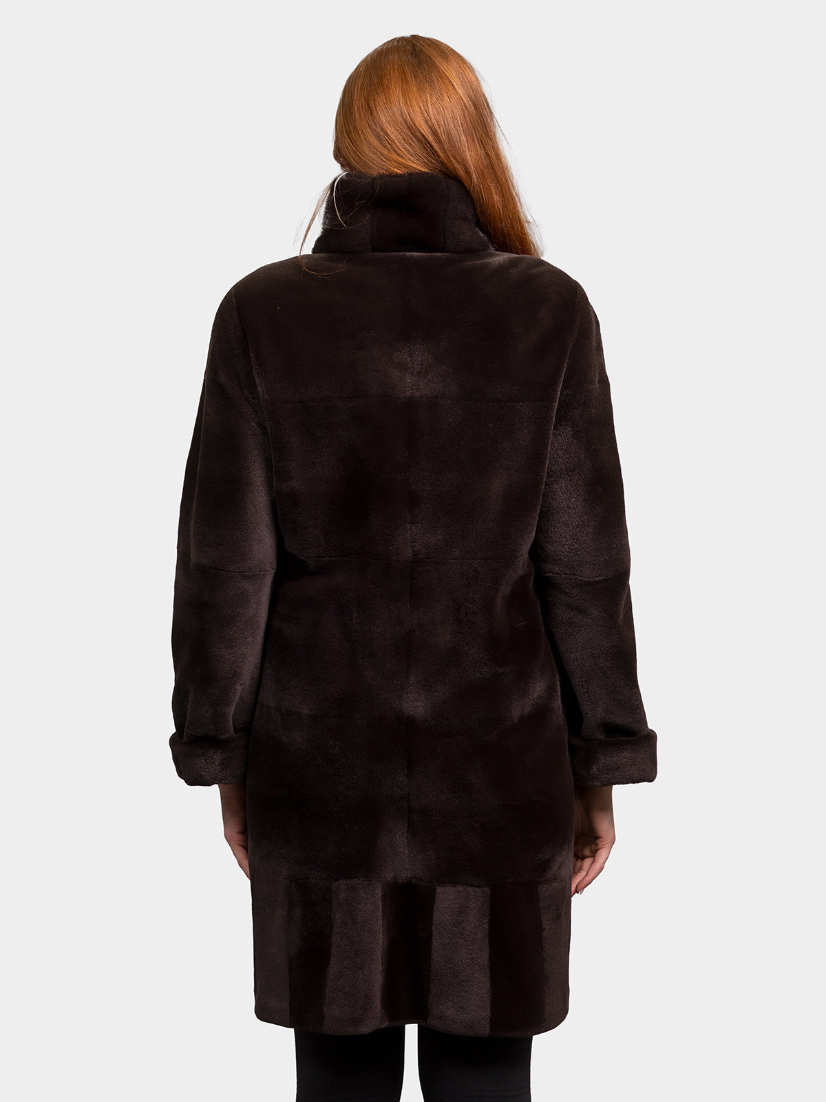 Women's Brown Sheared Mink Stroller