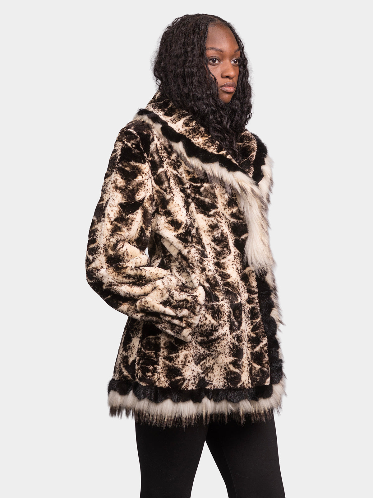 Women's Static Granita Sculptured Mink Jacket