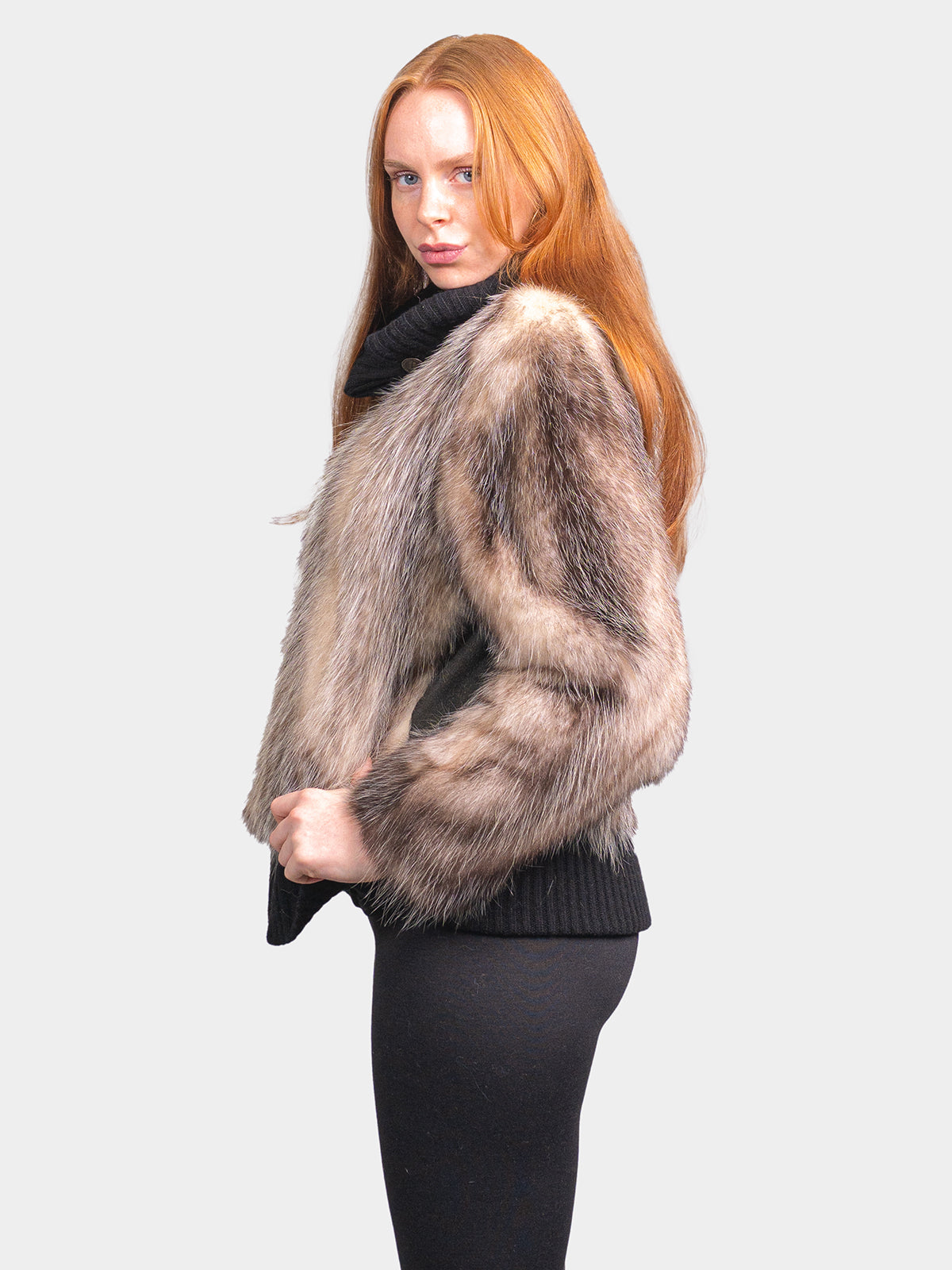 Women's Natural Opossum Jacket