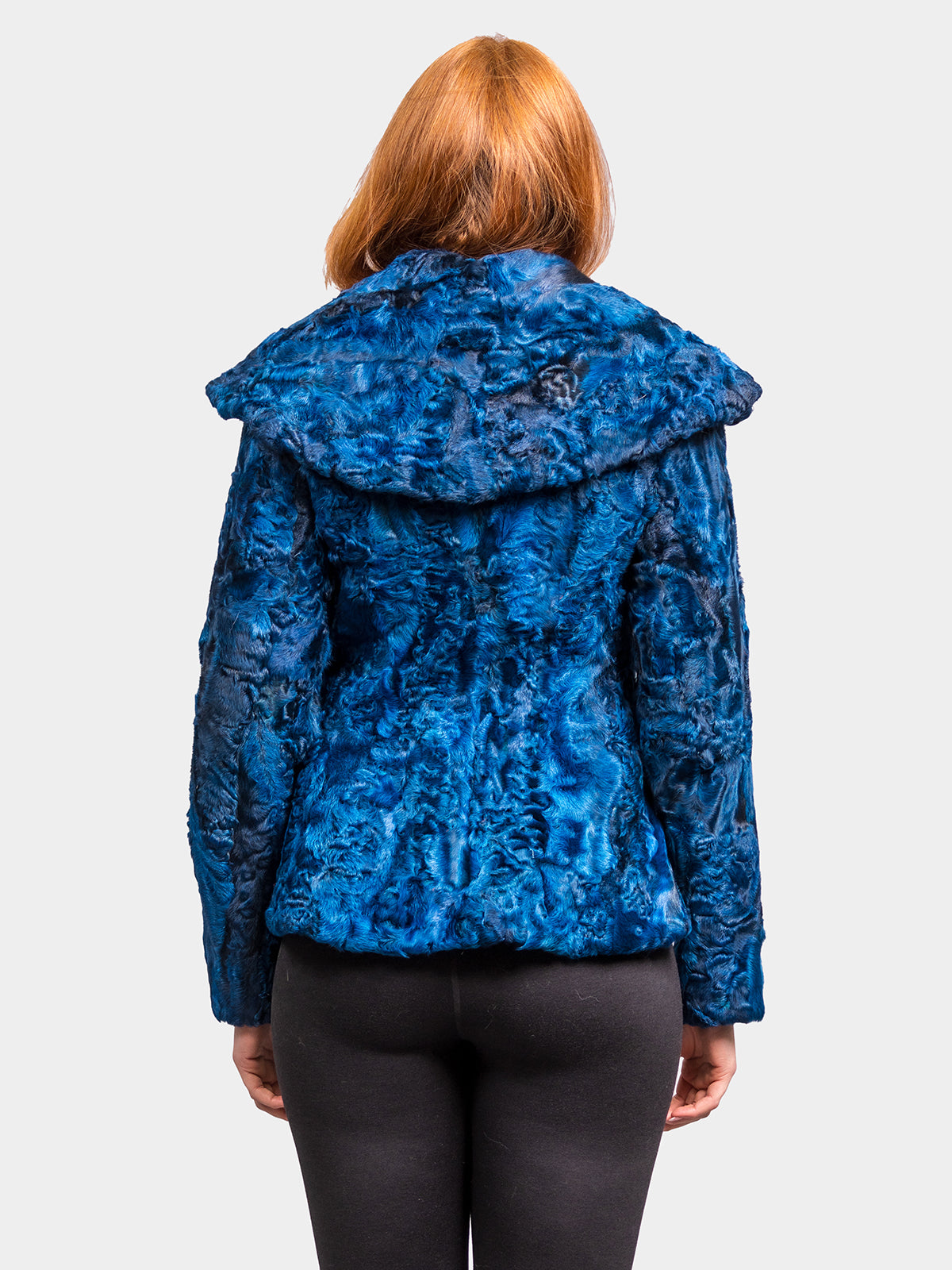 Women's Electric Blue Perisan Lamb Jacket