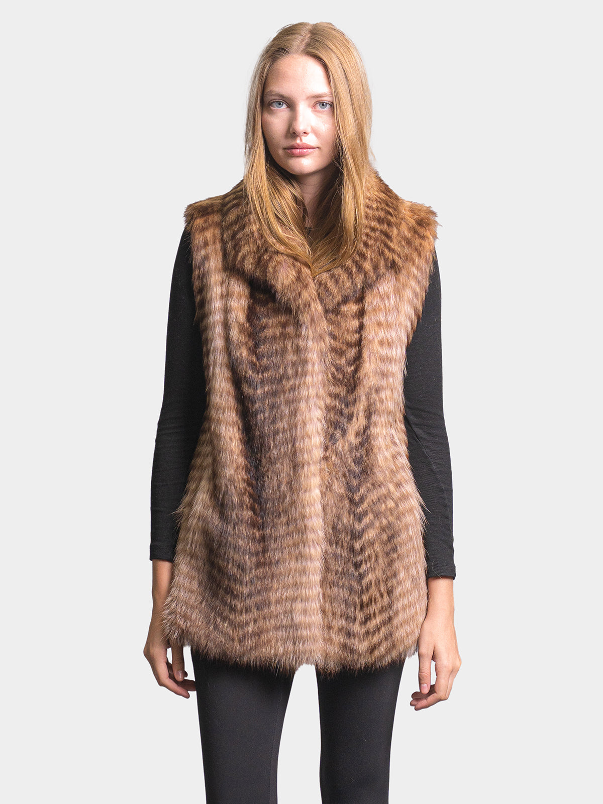 Women's Crystal Raccoon Vest