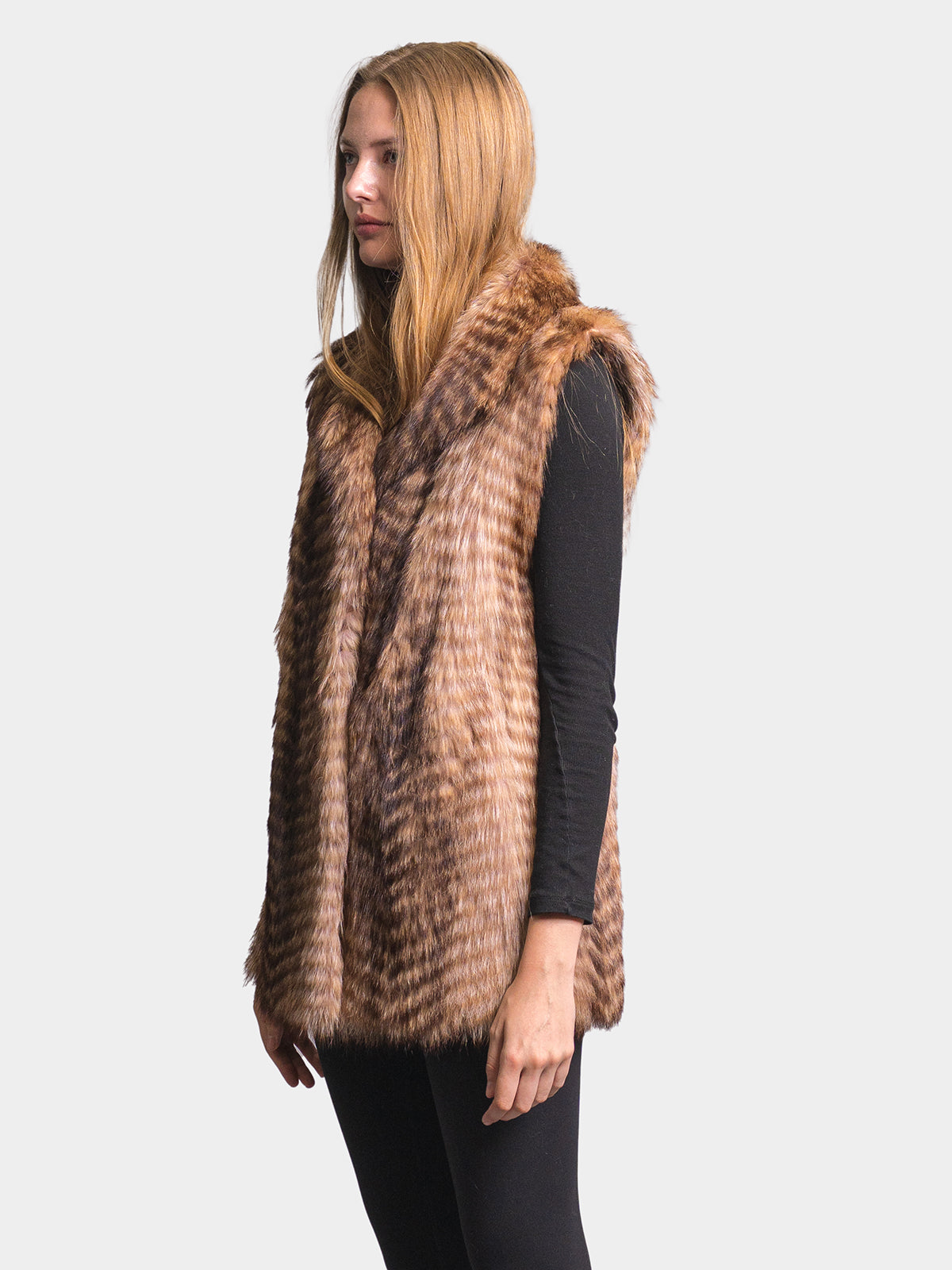 Women's Crystal Raccoon Vest