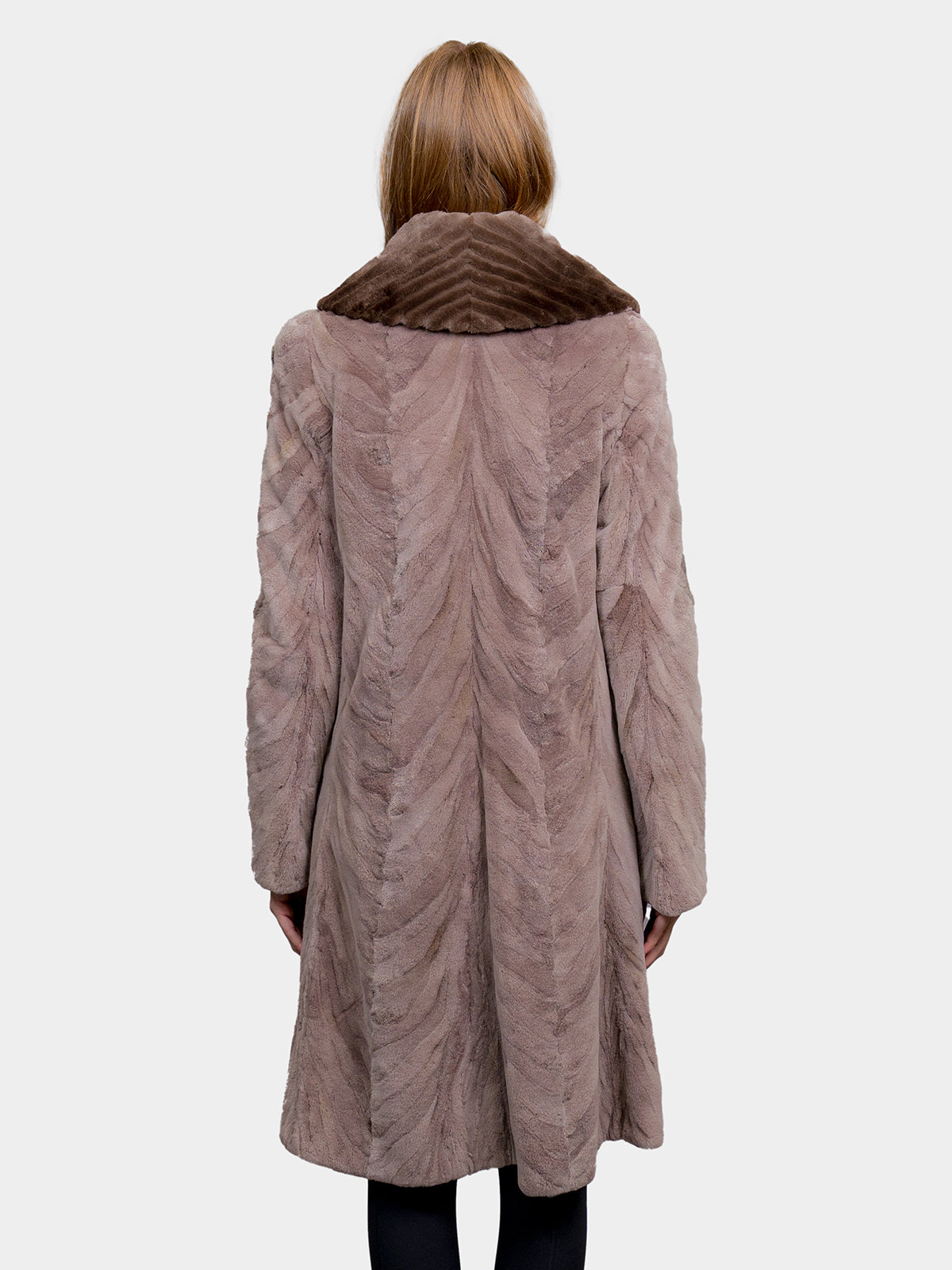 Women's Camel Sculptured Mink Stroller