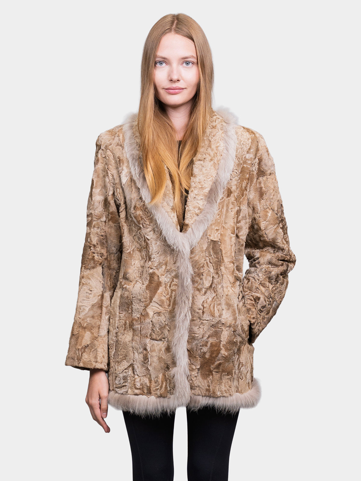 Women's Antique Frost Karakul Shearling Jacket