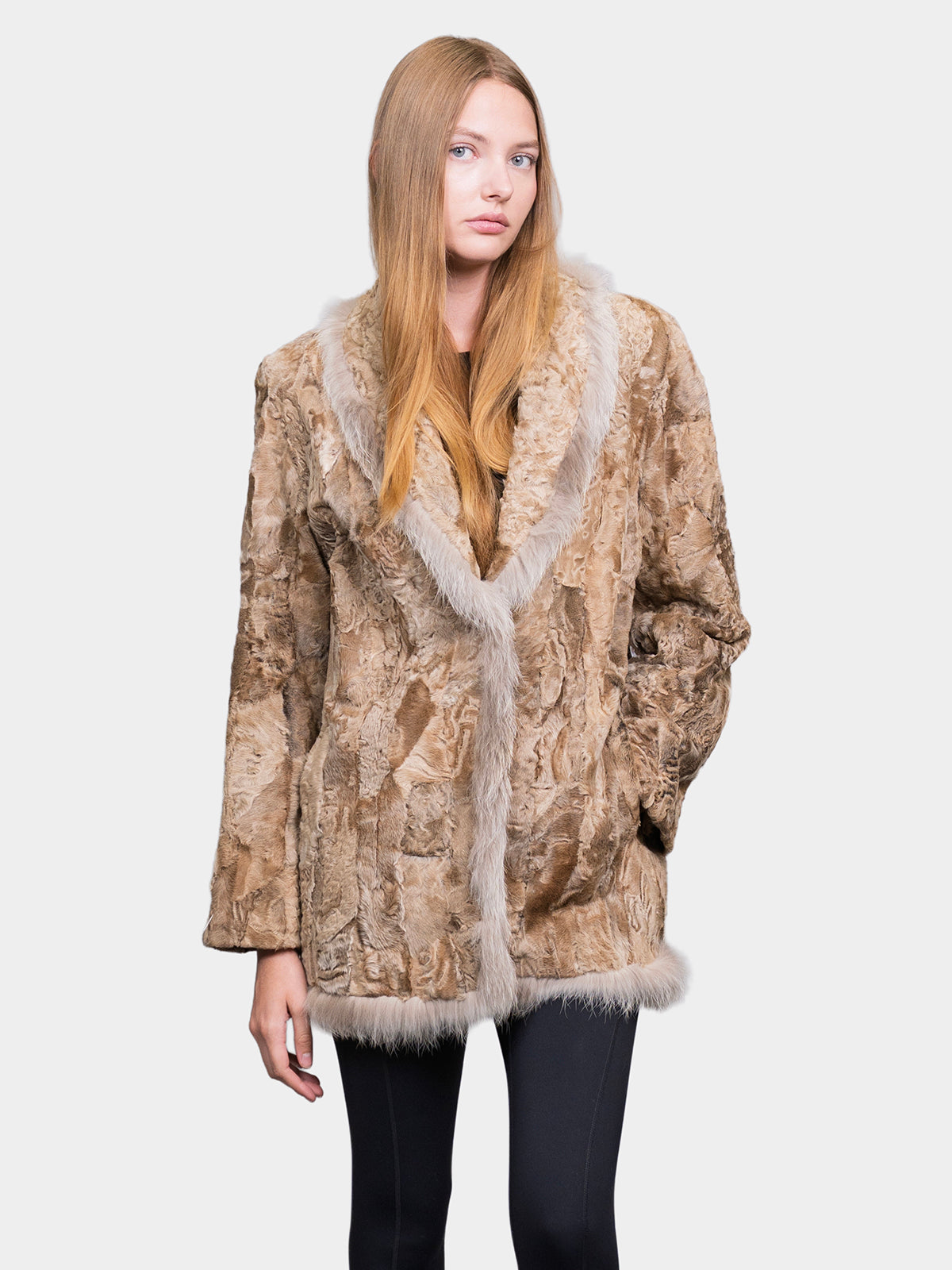Women's Antique Frost Karakul Shearling Jacket