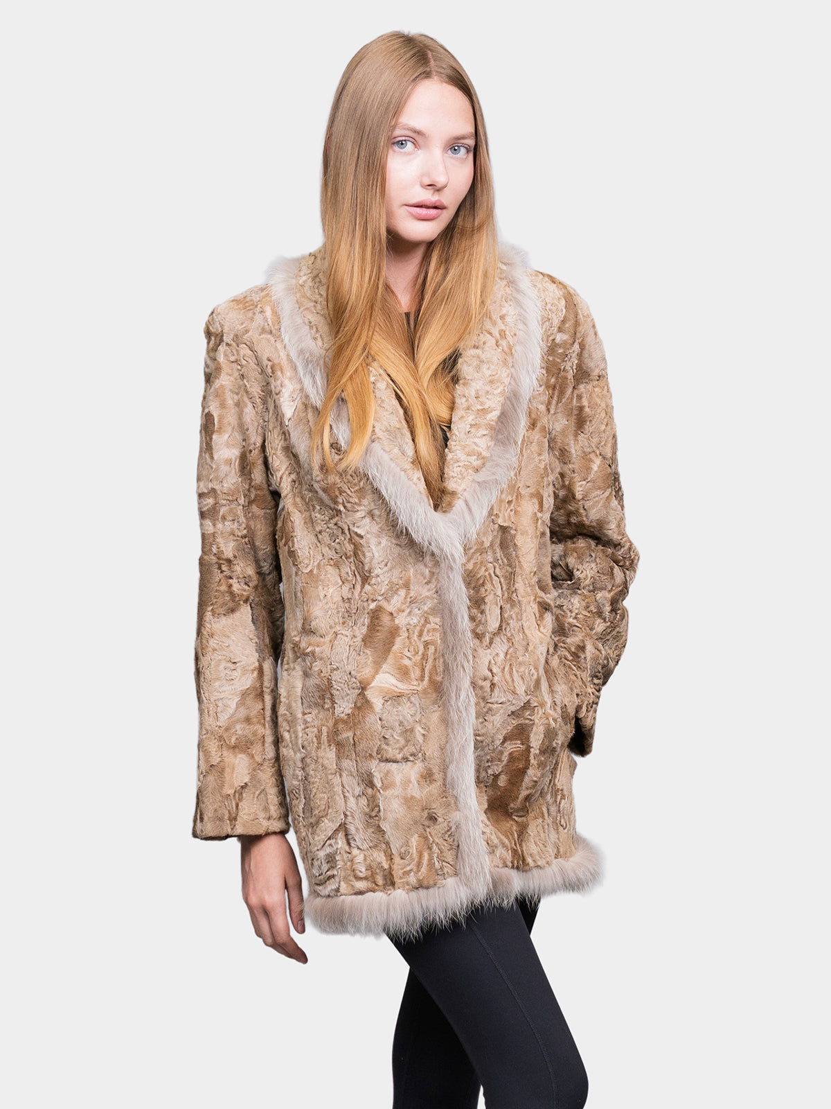 Women's Antique Frost Karakul Shearling Jacket