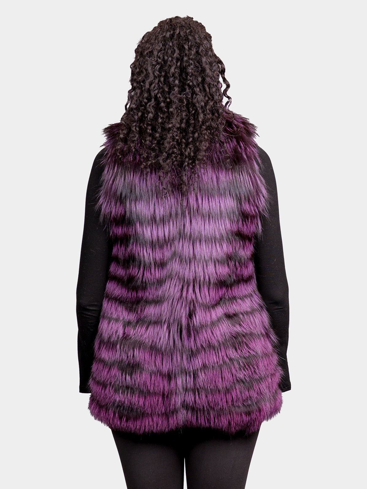 Women's Purple Silver Fox Vest