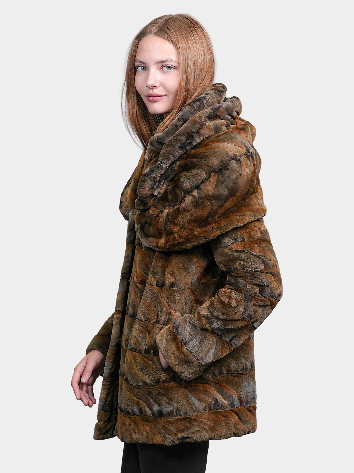Women's Bronzed Sculptured Mink Jacket