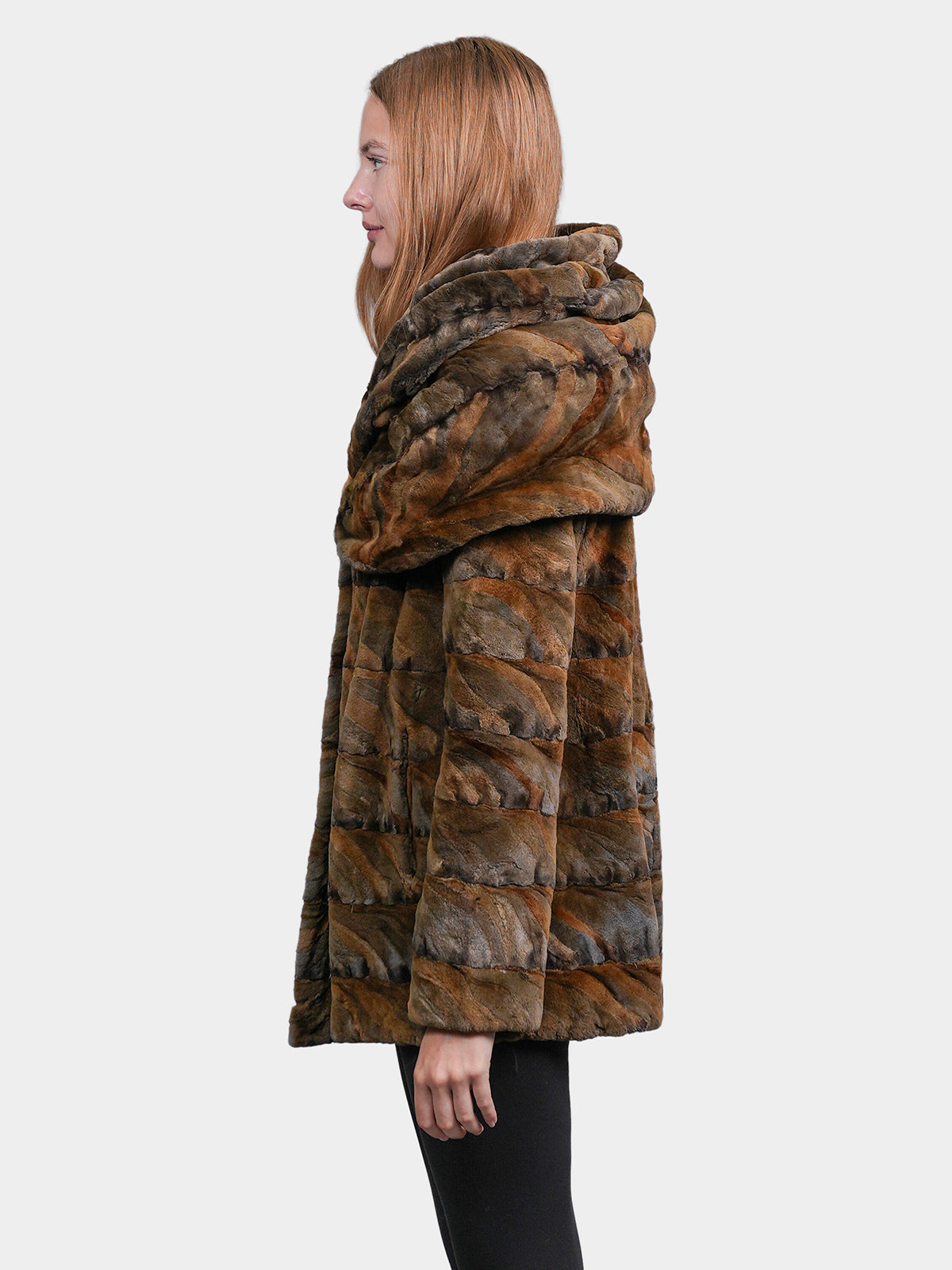 Women's Bronzed Sculptured Mink Jacket