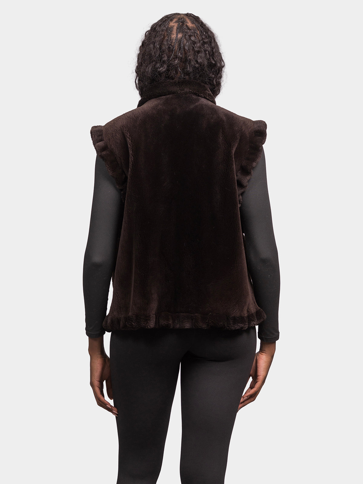 Women's Chestnut Sheared Beaver Vest