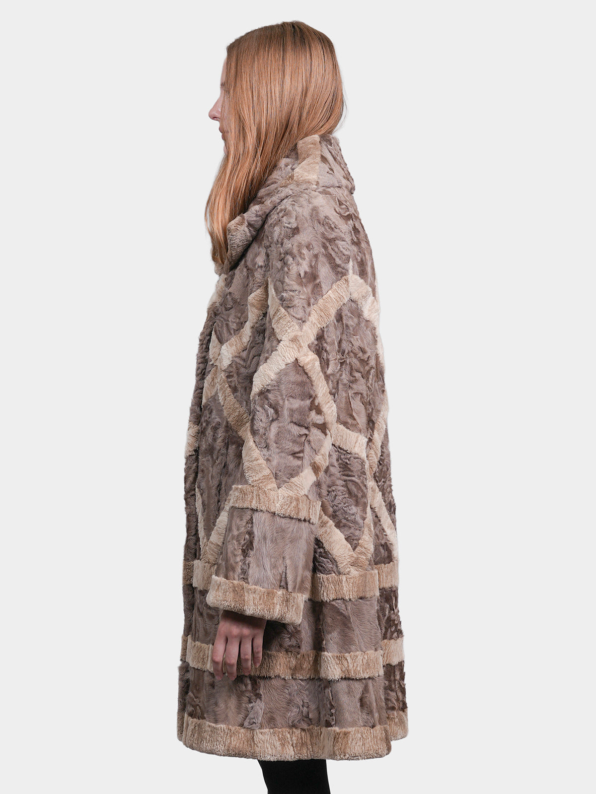 Women's Iceberg Sheared Beaver Sections Stroller