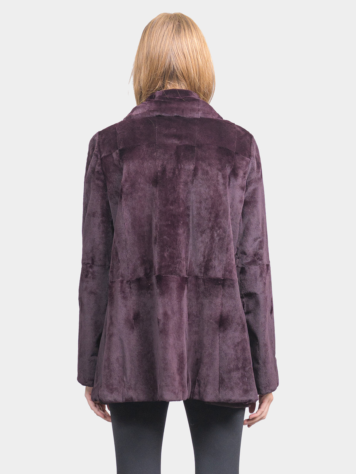 Women's Wine Mink Jacket
