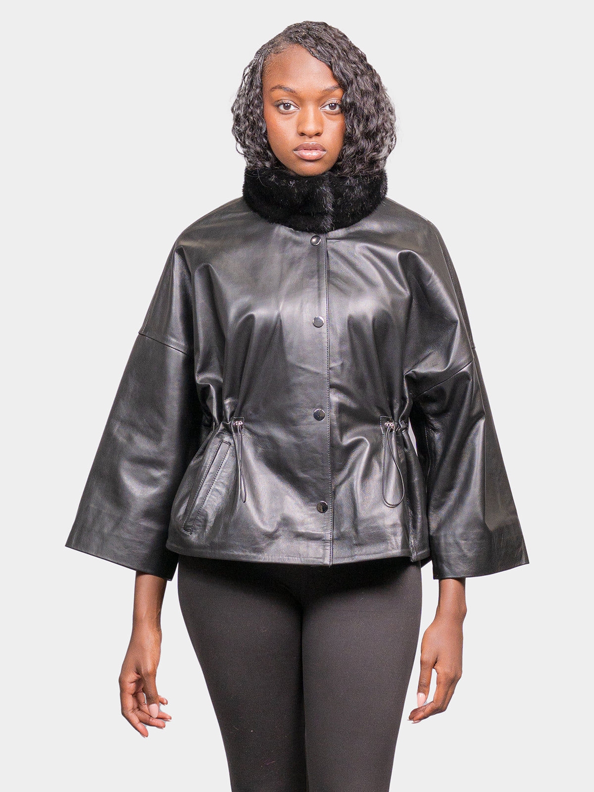 Women's Black Leather Jacket
