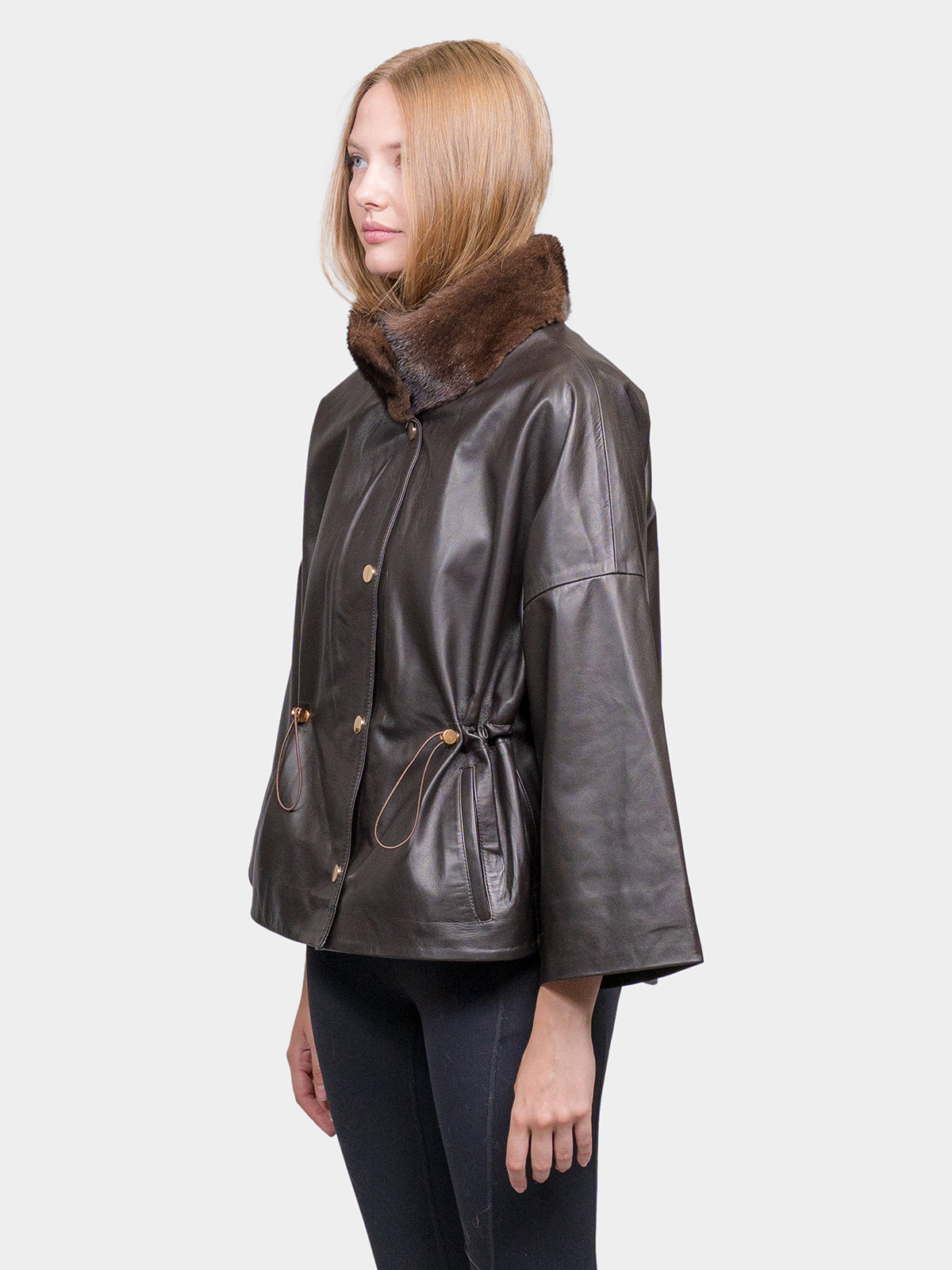 Women's Brown Leather Jacket