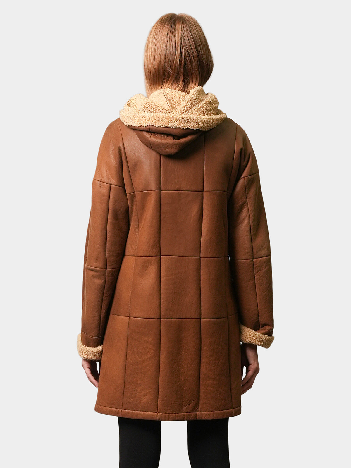 Women's Shearling Lamb Stroller with Hood